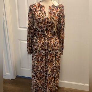Women’s Maxi Long Sleeve Brown Black Cream Purple Dress New medium